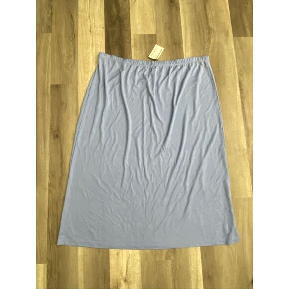 ULLA Popken NWD Matte Slinky Skirt in Powder Blue, Size 32/34 - Picture 2 of 11